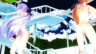 【MMD】Haku - Distorted Princess【60fps】【R-18】