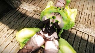 Big Breasts Elf Oak Defeat by Ugly Cosplay Orc Seeding Sex 3D Hentai NSFW Part 1