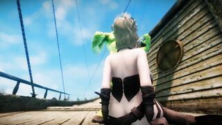 Big Breasts Elf Oak Defeat by Ugly Cosplay Orc Seeding Sex 3D Hentai NSFW Part 1