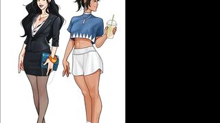 Korra and Asami - Office Story part 1 - The new employee fucks his boss at the job Interview