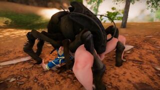 Mysterious Heroine Mushikan Conceived Green Forest Fucked by Robot 3D Hentai NSFW NTR Part 6