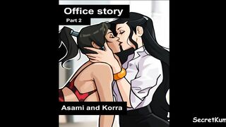 Korra and Asami - Office Story part 2 - First Time Lesbian Fuck at work