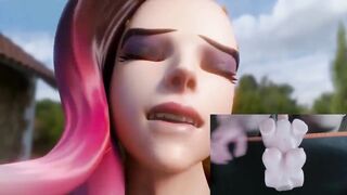 The guy passionately fucks an artificial vagina under porn Overwatch