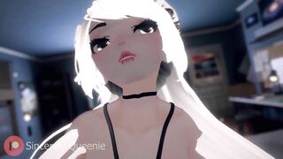 ASMR - VRChat Stepsister rides your dick and moans into your ear