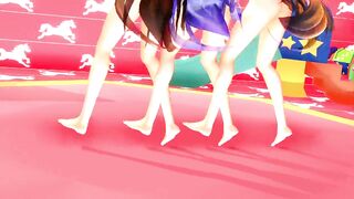 【MMD】Haku x3 - Onegai Darling【60fps】【R-18】