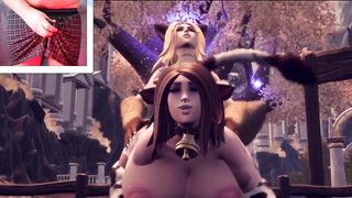 Chubby Cow Girl Getting Fucked By Big Tit Futa