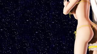 【MMD】Haku-sans body to body【R-18】