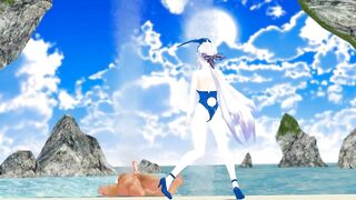 【SEX-MMD】Haku Erotic Donut Hole【R-18】