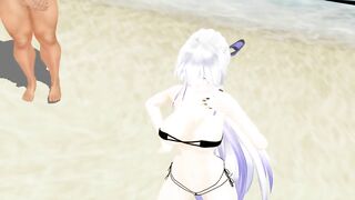 【SEX-MMD】Haku Erotic Donut Hole【R-18】