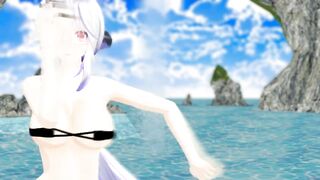 【SEX-MMD】Haku Erotic Donut Hole【R-18】