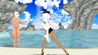 【SEX-MMD】Haku Erotic Donut Hole【R-18】