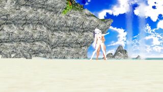 【SEX-MMD】Haku Erotic Donut Hole【R-18】