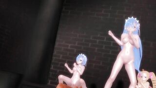 【SEX-MMD】RaM-ReM-Beatrice - PiNK CAT Sex Dance【R-18】
