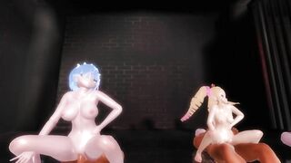 【SEX-MMD】RaM-ReM-Beatrice - PiNK CAT Sex Dance【R-18】