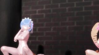 【SEX-MMD】RaM-ReM-Beatrice - PiNK CAT Sex Dance【R-18】