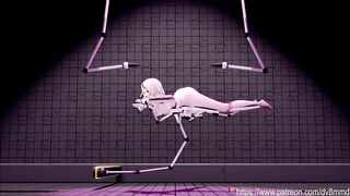Hololive Sakamata Chloe - Bound Oiled and Fucked by Machines Fucking Machine Bondage BDSM Oil
