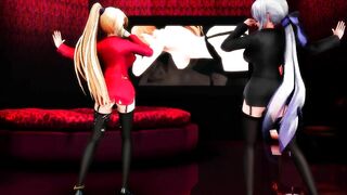 【SEX-MMD】Erotic Haku & Angela【R-18】