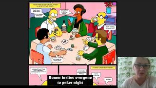 The Simpsons subtitles Симсоны Групповуха Покер Gangbang Poker