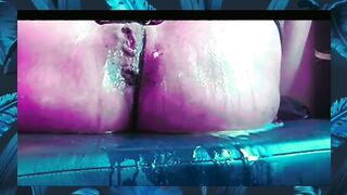 Sarah Fonteyna fingers herself sitting on her father-in-law's sofa