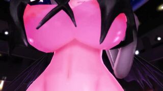 【MMD】Pole dance with huge breasts succubus【R-18】