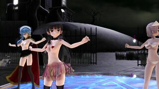 【MMD】Isokaze Hamakaze Urakaze Happy Halloween【R-18】