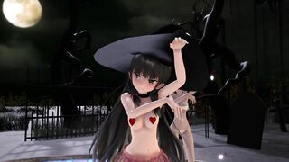 【MMD】Isokaze Hamakaze Urakaze Happy Halloween【R-18】