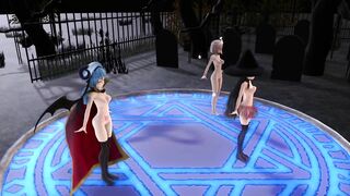 【MMD】Isokaze Hamakaze Urakaze Happy Halloween【R-18】