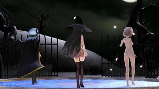【MMD】Isokaze Hamakaze Urakaze Happy Halloween【R-18】