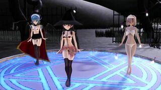 【MMD】Isokaze Hamakaze Urakaze Happy Halloween【R-18】