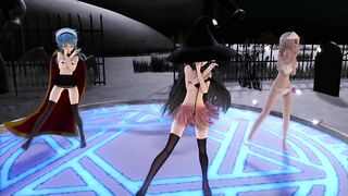 【MMD】Isokaze Hamakaze Urakaze Happy Halloween【R-18】