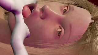Super Huge Cumshot at Face and Big Boobs Last Scene Wet Face Oiled Body Animation Hentai 3d