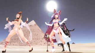 【MMD】Egyptian daughters is a tiger (back version)【R-18】