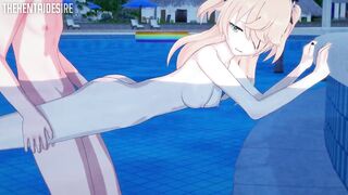 FISCHL FUCKED IN THE POOL HENTAI GENSHIN IMPACT