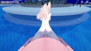 FISCHL FUCKED IN THE POOL HENTAI GENSHIN IMPACT