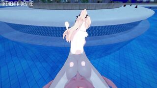 FISCHL FUCKED IN THE POOL HENTAI GENSHIN IMPACT