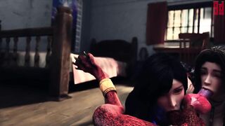 Tifa+Aerith+Red