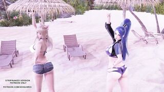 [MMD] Girl's Generation - Holiday Ahri Kaisa Hot Kpop Dance League of Legends