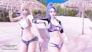 [MMD] Girl's Generation - Holiday Ahri Kaisa Hot Kpop Dance League of Legends