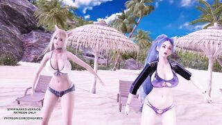 [MMD] Girl's Generation - Holiday Ahri Kaisa Hot Kpop Dance League of Legends