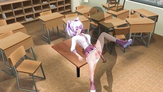 3D HENTAI Schoolgirl fucked in the ass on the table