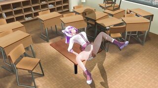 3D HENTAI Schoolgirl fucked in the ass on the table