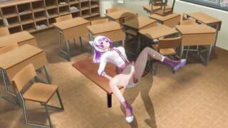 3D HENTAI Schoolgirl fucked in the ass on the table