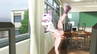 3D HENTAI Schoolgirl fucked at the window in the classroom