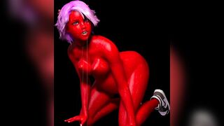 Pregnant Devil Girl Too Shy, Can't Stop Cumming