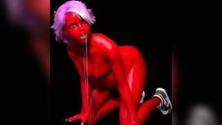 Pregnant Devil Girl Too Shy, Can't Stop Cumming