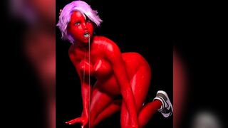 Pregnant Devil Girl Too Shy, Can't Stop Cumming