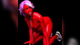 Pregnant Devil Girl Too Shy, Can't Stop Cumming