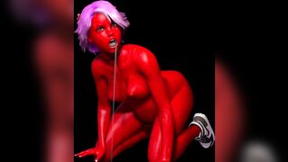 Pregnant Devil Girl Too Shy, Can't Stop Cumming