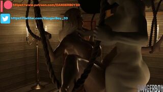 Resident Evil / Futa Lady Dimitrescu BDSM - Futanari pounds female