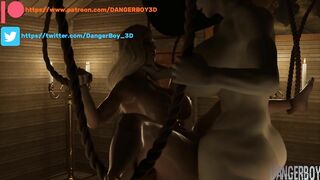Resident Evil / Futa Lady Dimitrescu BDSM - Futanari pounds female
